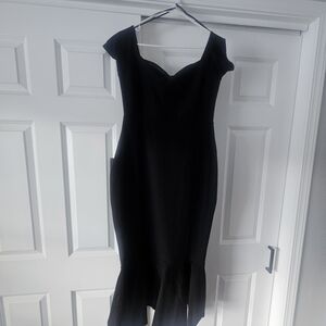 Lulu's Black Midi Dress